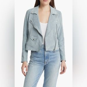 NWT Blank NYC Faux Suede Jacket Grey/Blue Color Size S